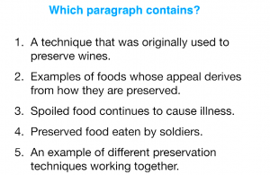 ریدینگ آیلتس (Which paragraph contains?)