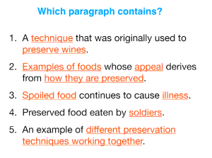 ریدینگ آیلتس (Which paragraph contains?)