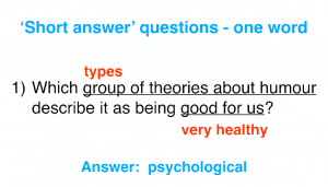 ریدینگ آیلتس (Short answer questions)